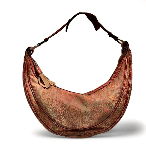 ETRO Handbag One Shoulder Bag Nylon Leather - Picture 1 of 11